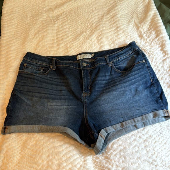 Torrid dark jean shorts size 24 - Picture 2 of 5